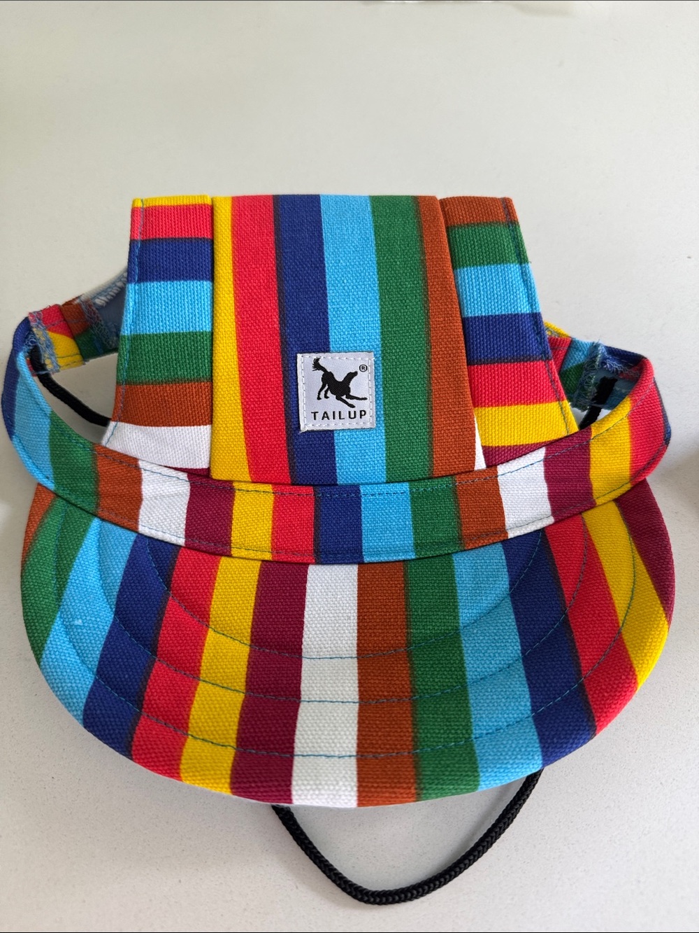 Tail Rainbow Stripe Dog Visor - Multicolor
